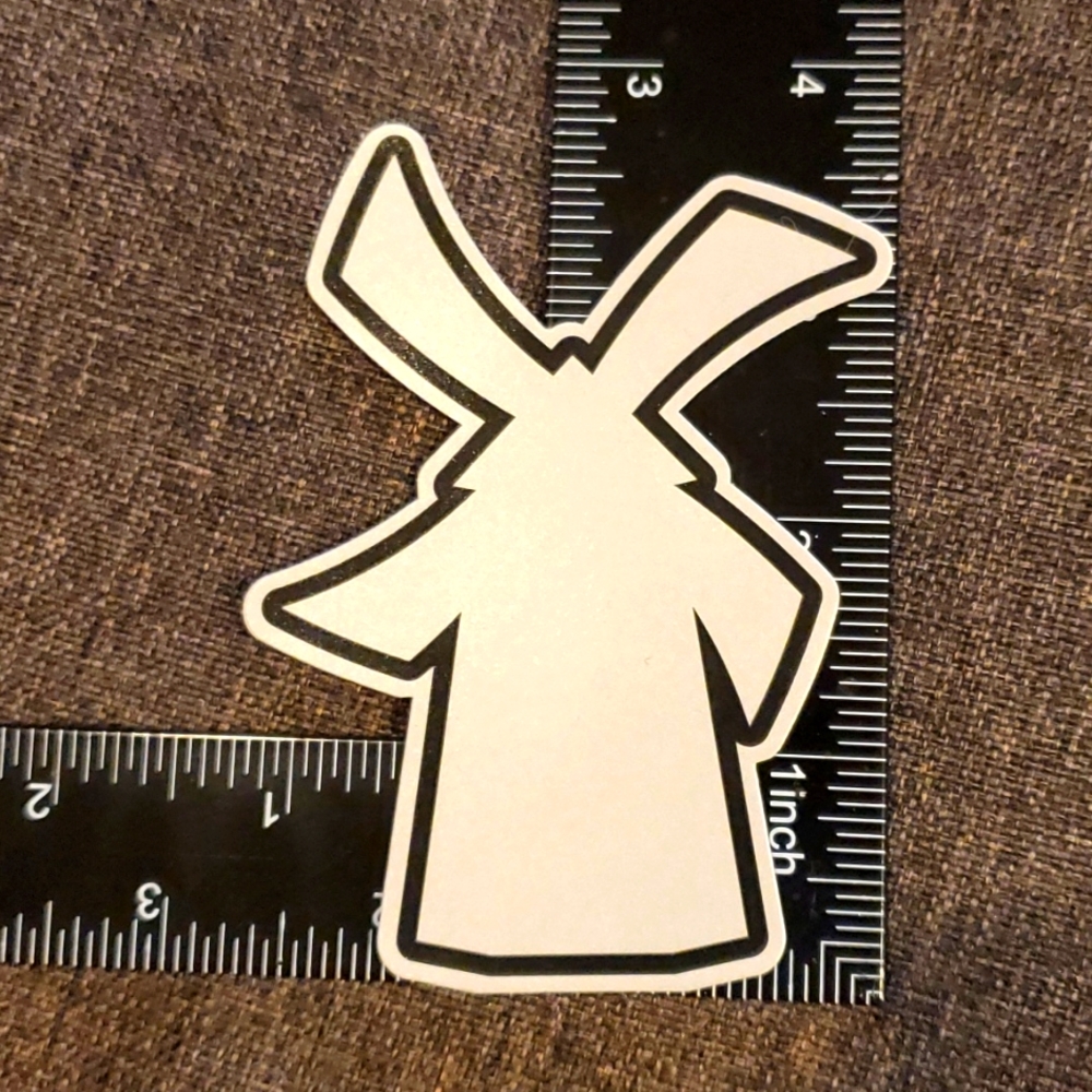Reflective Silver Windmill Dutch Bros sticker stickers